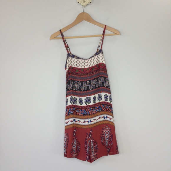 Staring at Stars UO boho paisley tie romper - Picture 3 of 7